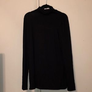 Doublju size 2X black turtle neck long sleeve tee